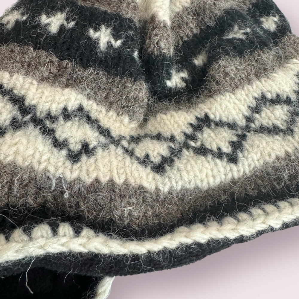 Sherpa Knits 100% Wool Fleece / Sherpa Lined Kids Winter Hat - Picture 4 of 8